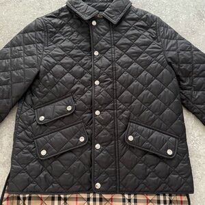 Burberry Black Quilted Kids Jacket
